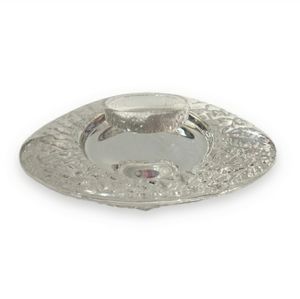 ORREFORS KOSTABODA Crystal Discus Clear Votive Large